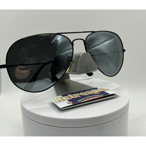 Vintage Refurbished Eyeglasses Big Aviator Ray Ban 3026 Polarized Mirror Lenses - Picture 2 of 8